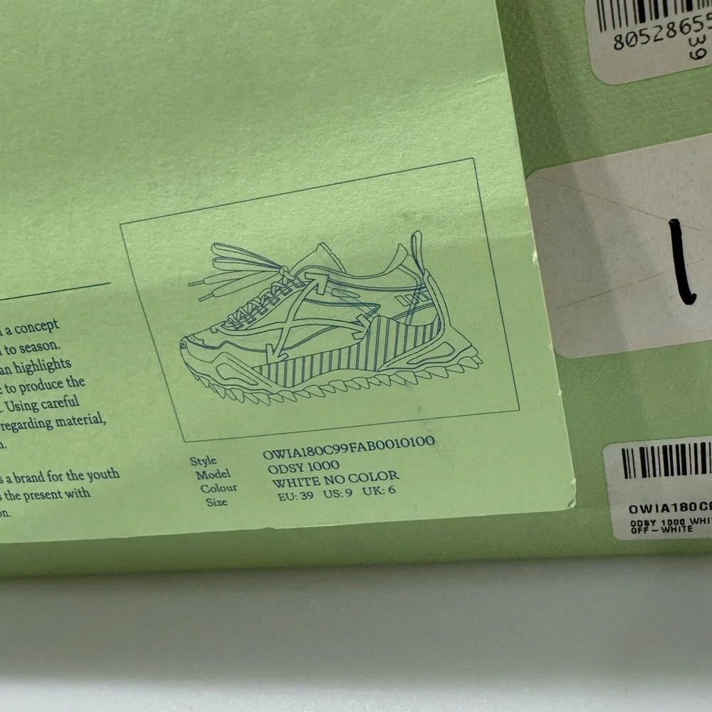 Off-White Odsy 1000 Sneakers White Women’s EU 39/US - Picture 7 of 9